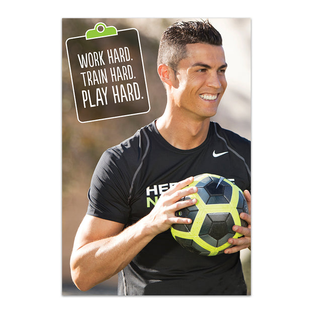 Herbalife Ronaldo "Work Hard, Train Hard, Play Hard" Poster